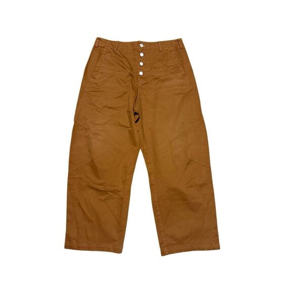 Brand New Anthropologie Pilcro The Arin Mid Rise Button Front Barrel Pants 31 - Picture 3 of 13